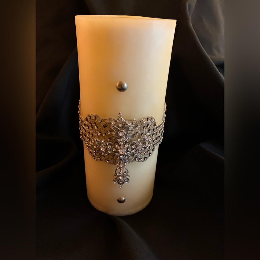 Lisa Carrier Designs Jewel studded candle